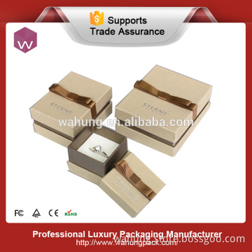 Wholesale Custom Logo Cardboard Jewelry Paper Box with Ribbon